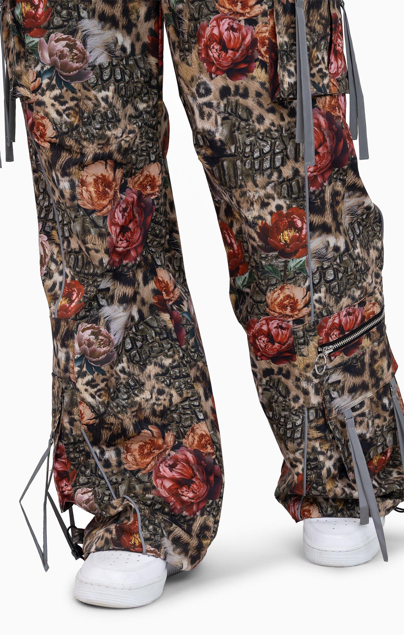 FA26 AOP FLORAL CHEETAH WOVEN PANT - MULTI-COLOR
