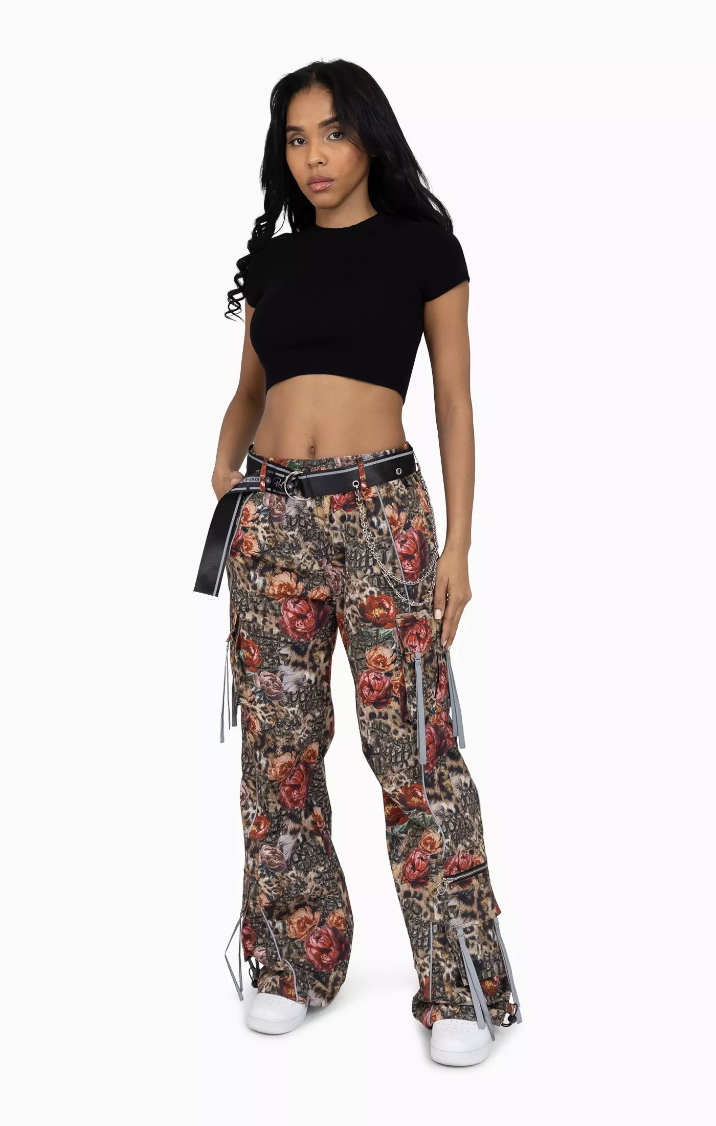 FA26 AOP FLORAL CHEETAH WOVEN PANT - MULTI-COLOR