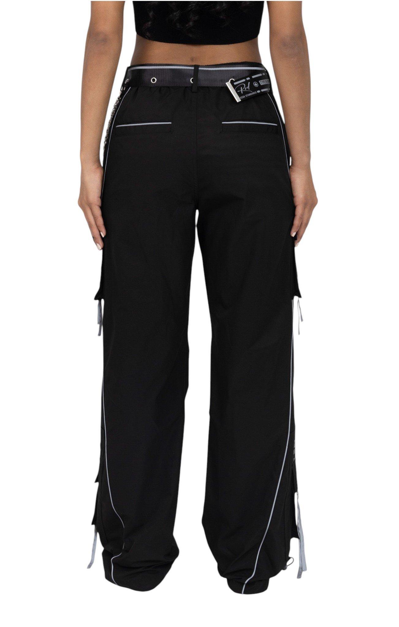 FA26 BLACK WOVEN WL PANT - BLACK