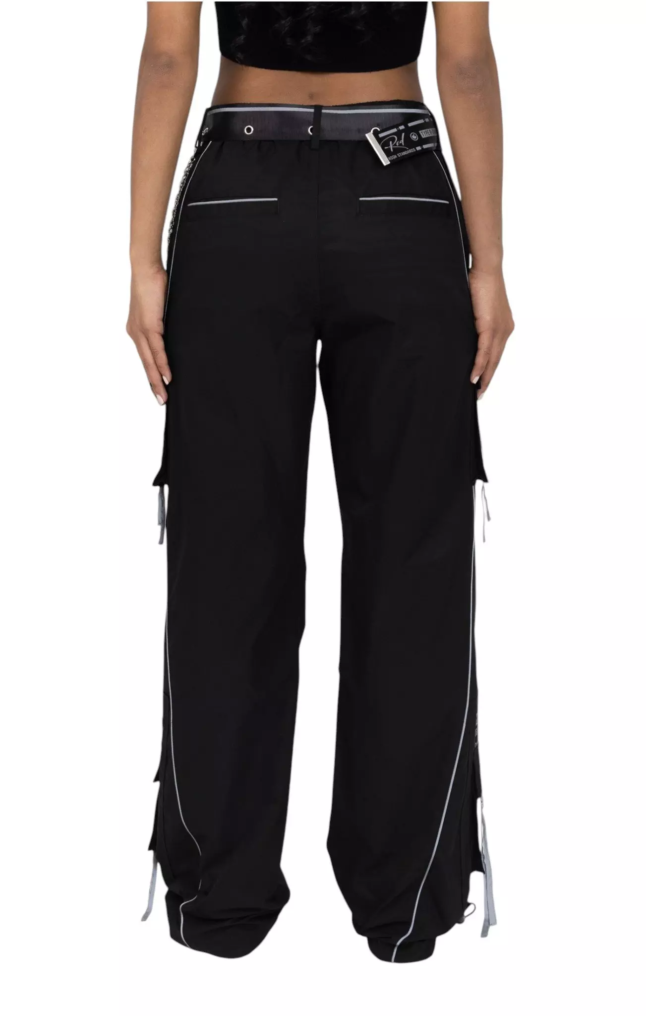 FA26 BLACK WOVEN WL PANT - BLACK