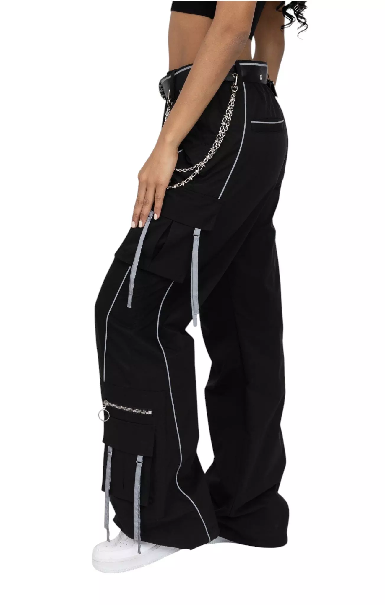 FA26 BLACK WOVEN WL PANT - BLACK