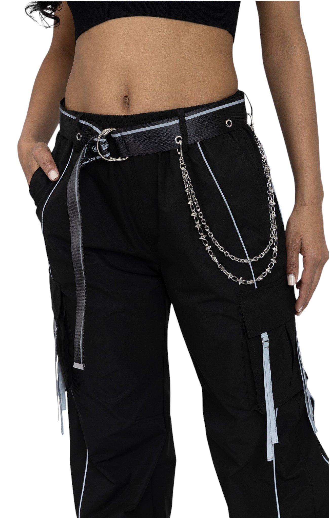 FA26 BLACK WOVEN WL PANT - BLACK