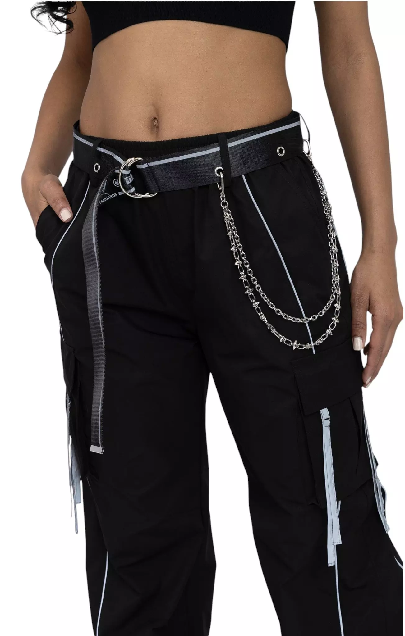 FA26 BLACK WOVEN WL PANT - BLACK