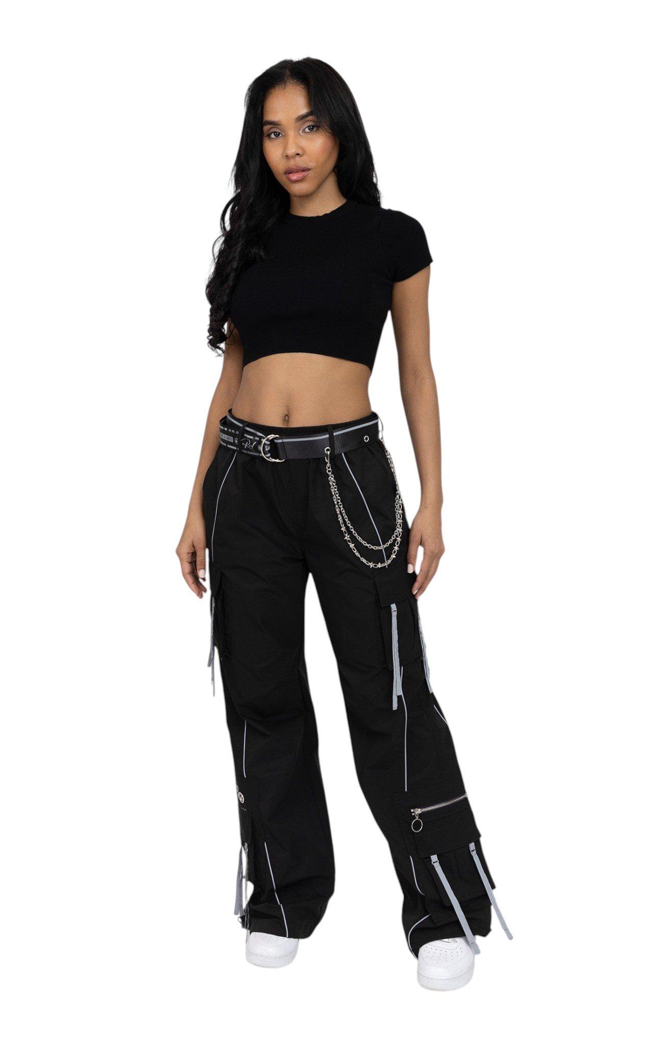 FA26 BLACK WOVEN WL PANT - BLACK