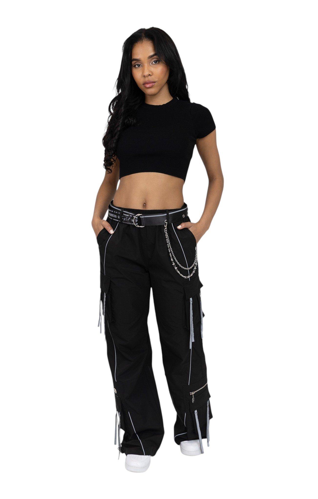 FA26 BLACK WOVEN WL PANT - BLACK