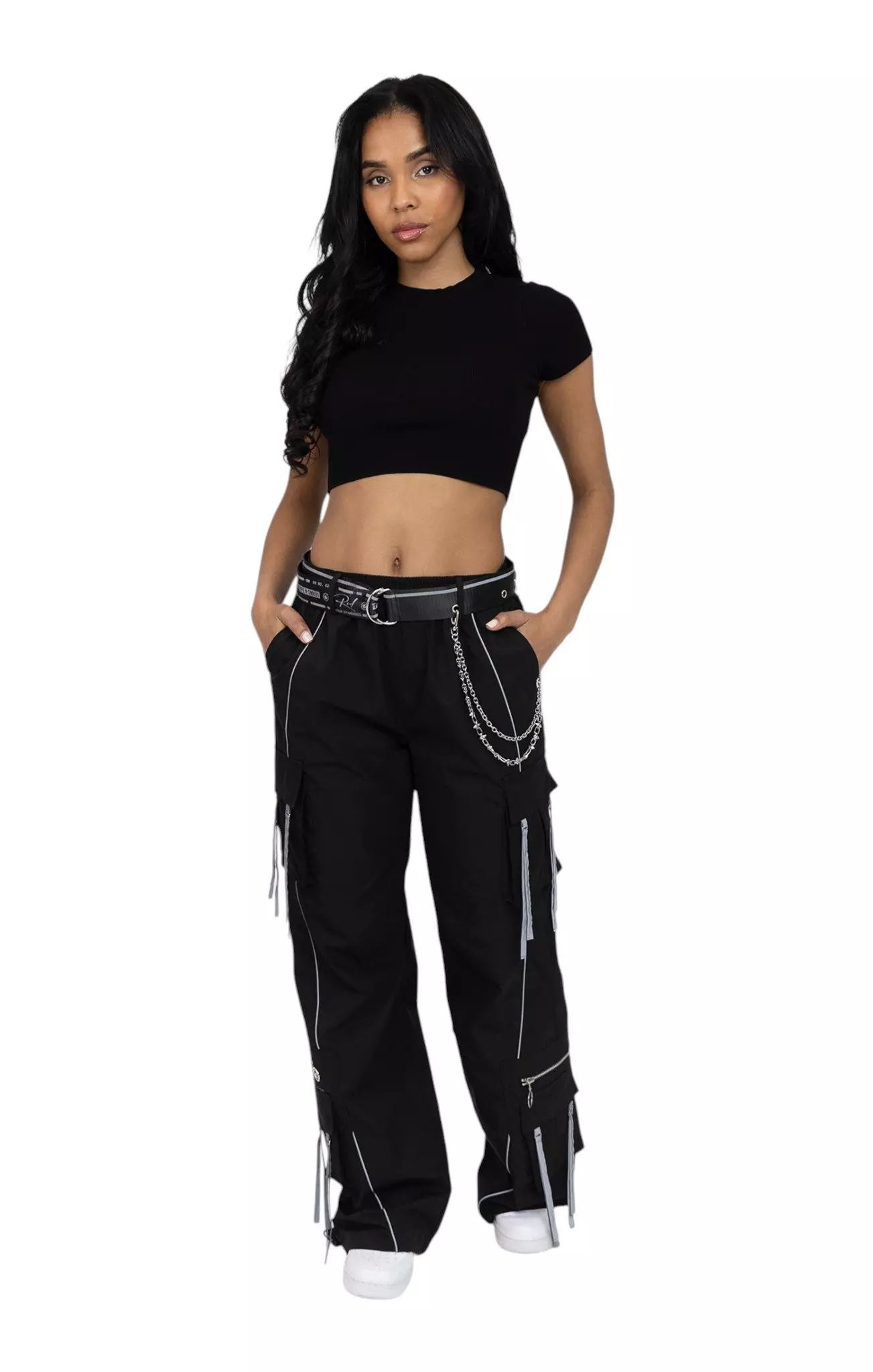 FA26 BLACK WOVEN WL PANT - BLACK
