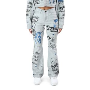 FA26 SCRIBBLE TWILL PANT - GREY/BLUE