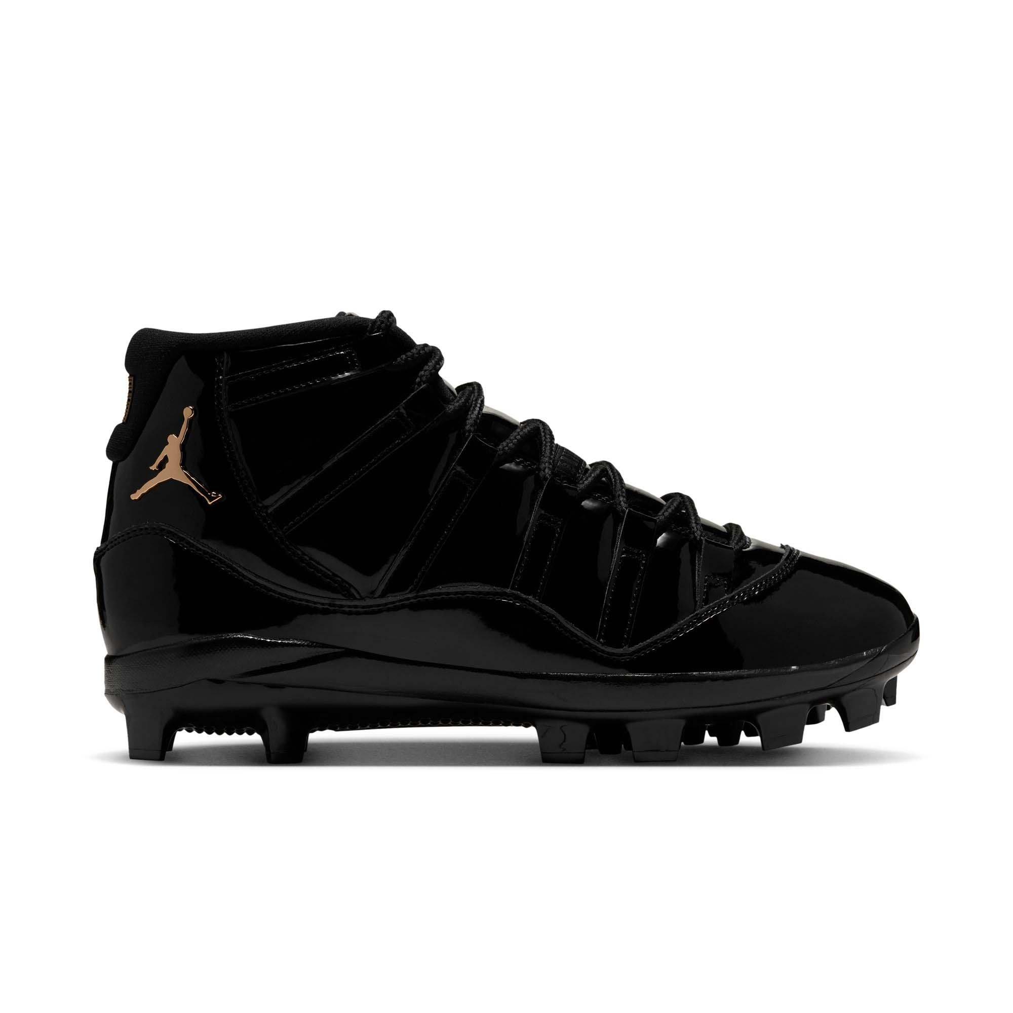 Jordan 11 Retro MCS "Black" Men's Baseball Cleat - BLACK/METALLIC GOLD/ANTHRACITE