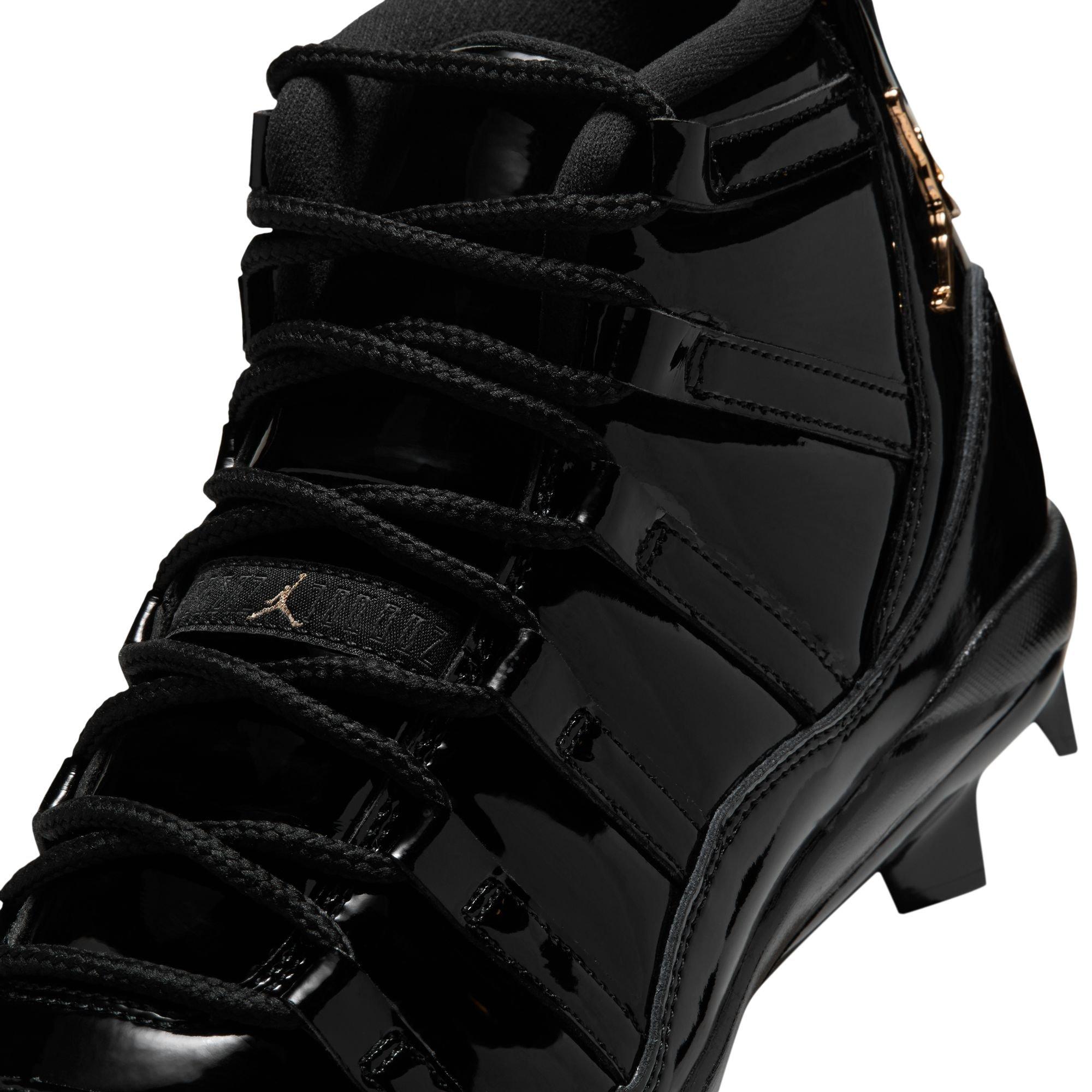 Jordan 11 Retro MCS "Black" Men's Baseball Cleat - BLACK/METALLIC GOLD/ANTHRACITE