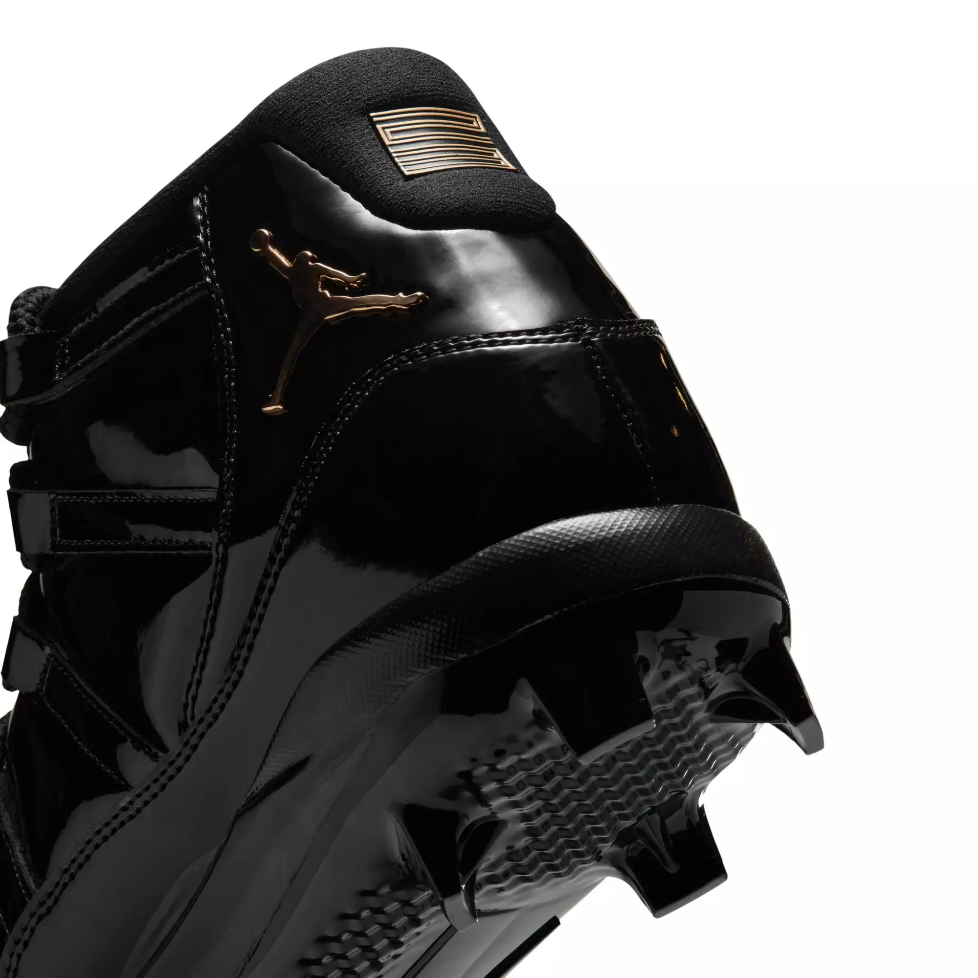 Jordan 11 Retro MCS "Black" Men's Baseball Cleat - BLACK/METALLIC GOLD/ANTHRACITE