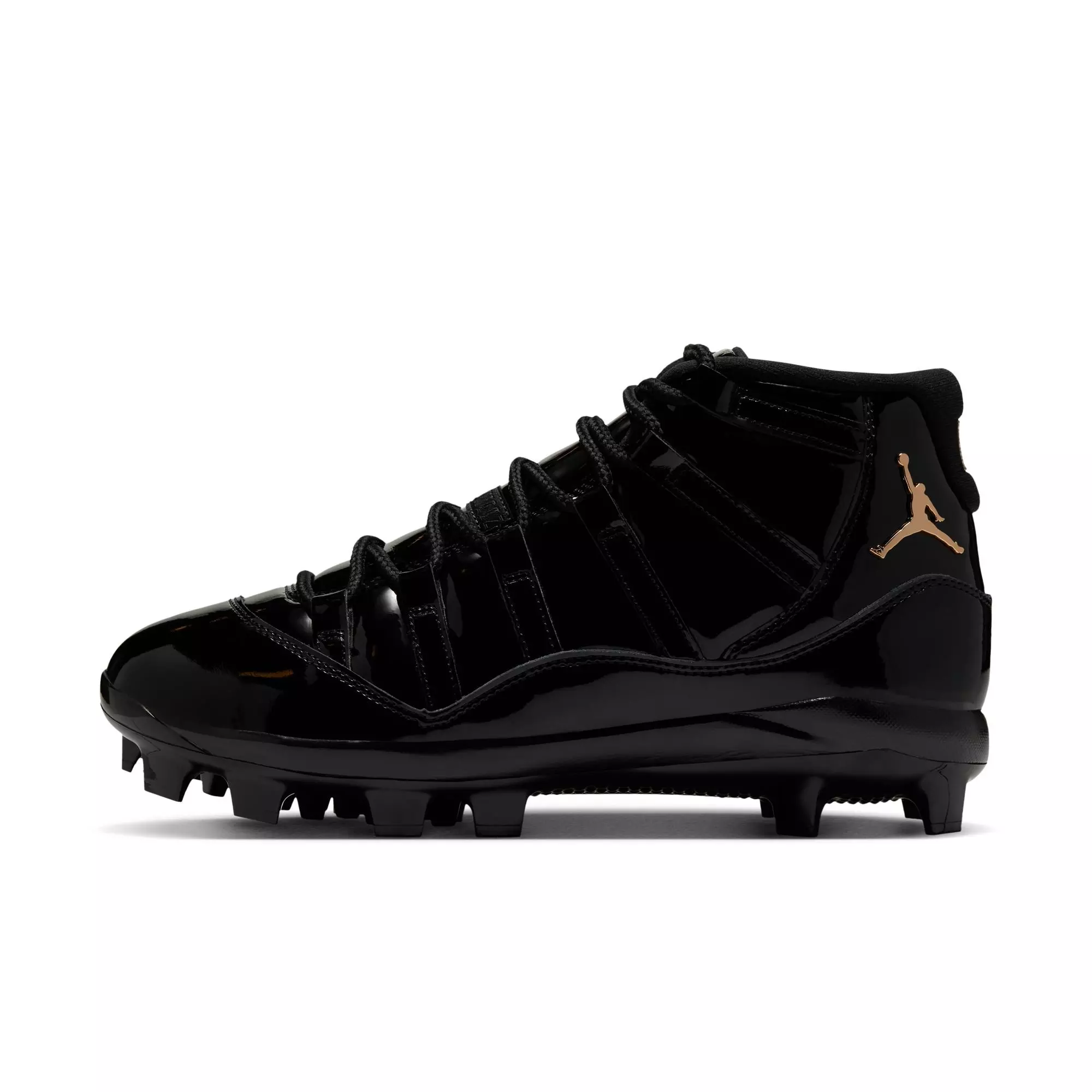 Jordan 11 Retro MCS "Black" Men's Baseball Cleat - BLACK/METALLIC GOLD/ANTHRACITE