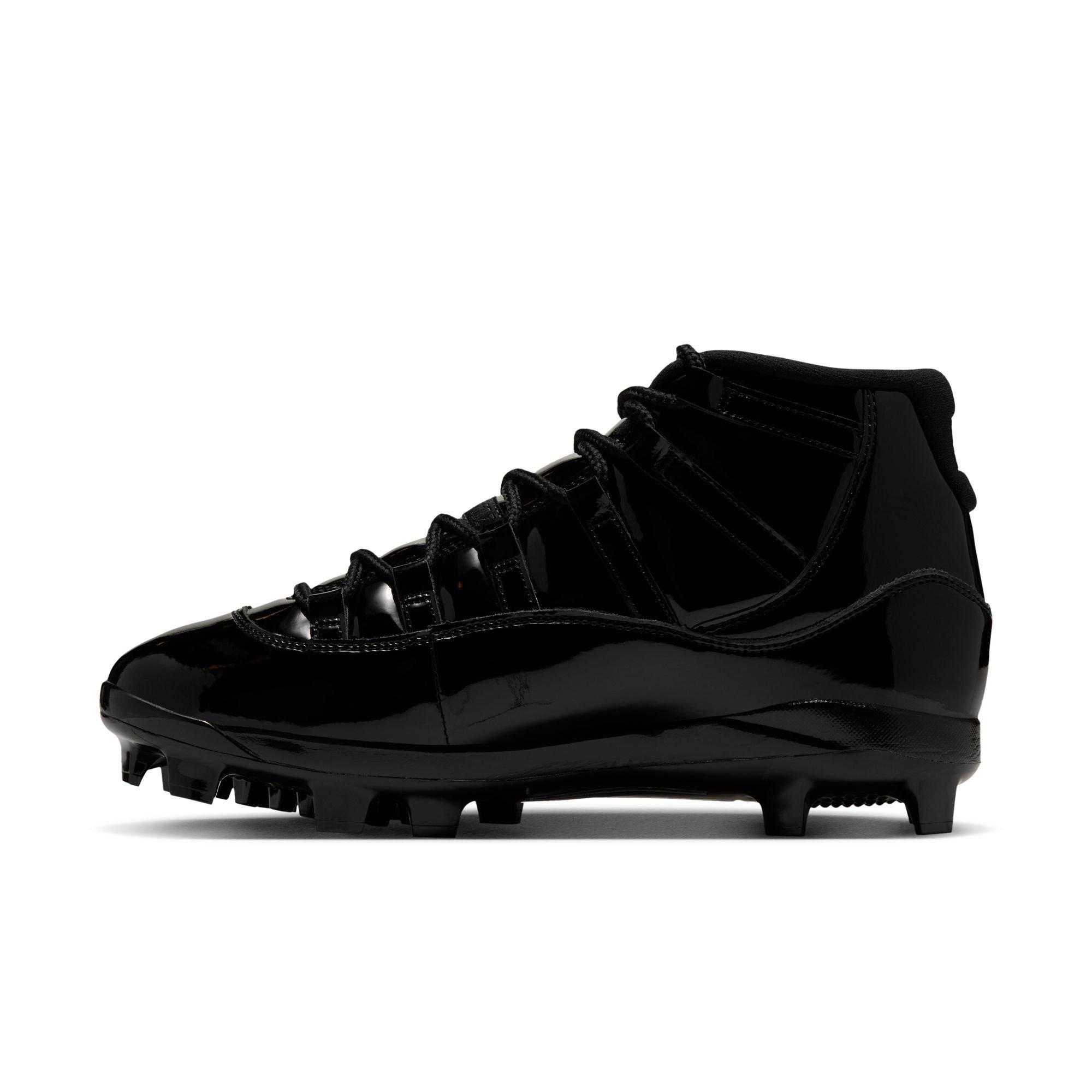 Jordan 11 Retro MCS "Black" Men's Baseball Cleat - BLACK/METALLIC GOLD/ANTHRACITE