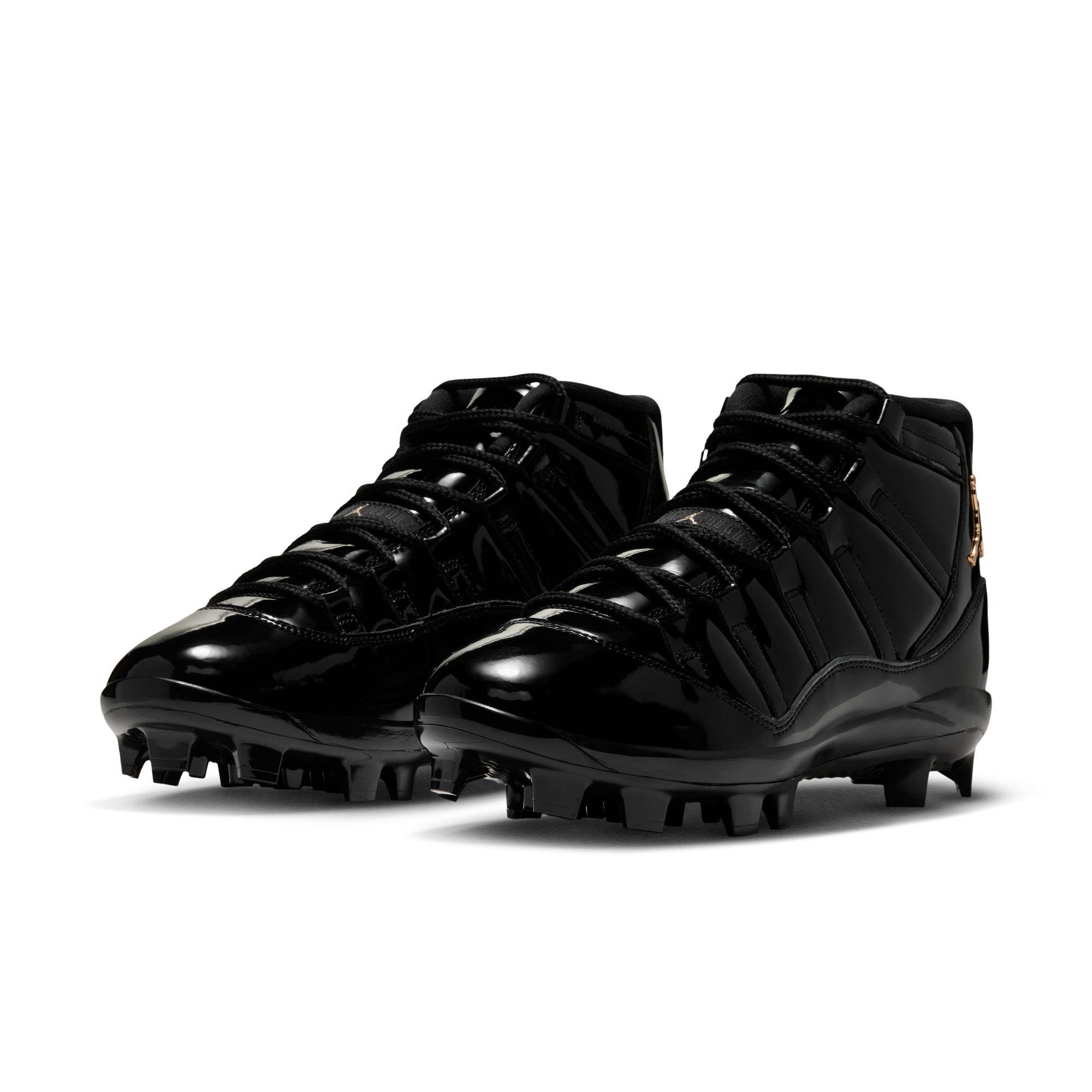Jordan 11 Retro MCS "Black" Men's Baseball Cleat - BLACK/METALLIC GOLD/ANTHRACITE