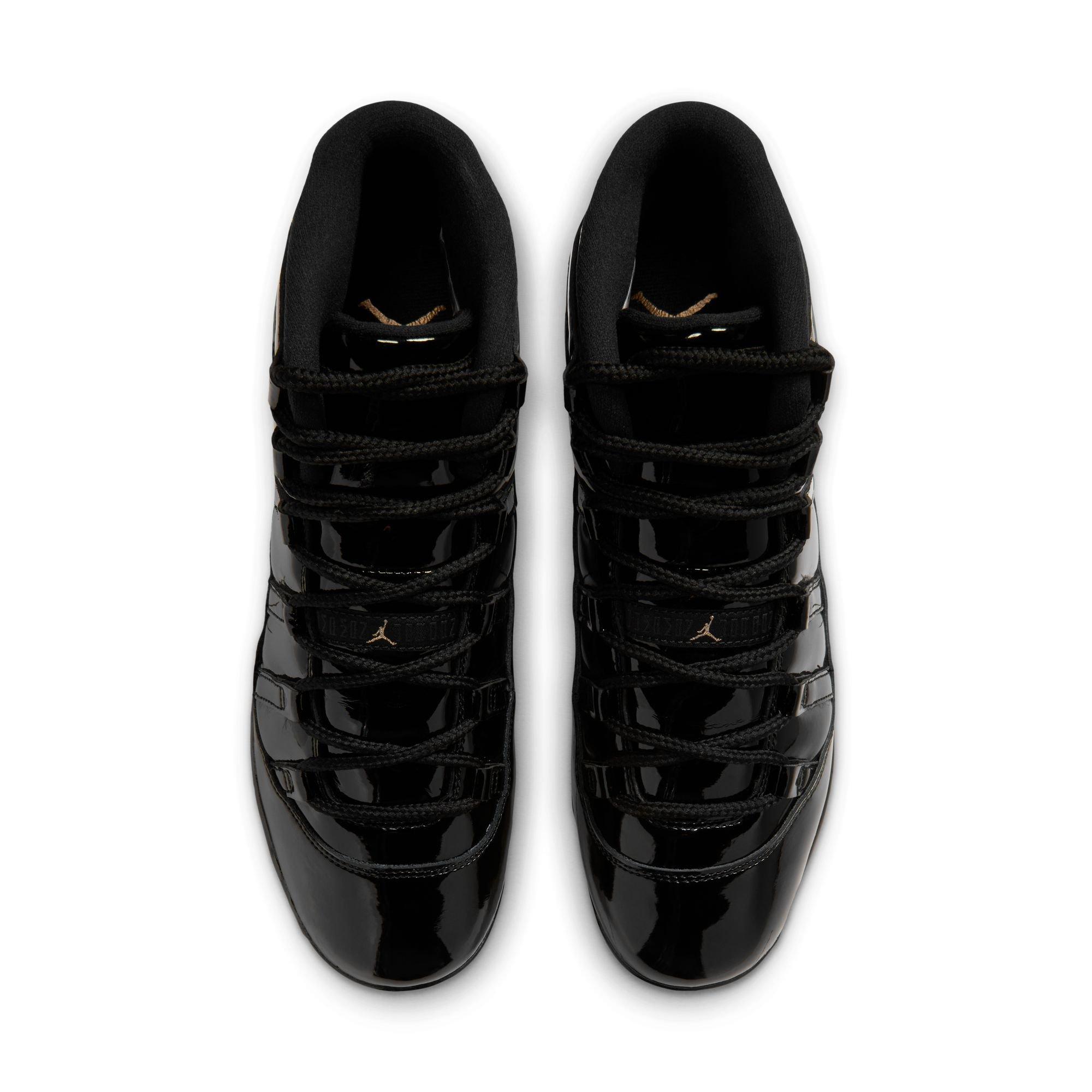 Jordan 11 Retro MCS "Black" Men's Baseball Cleat - BLACK/METALLIC GOLD/ANTHRACITE