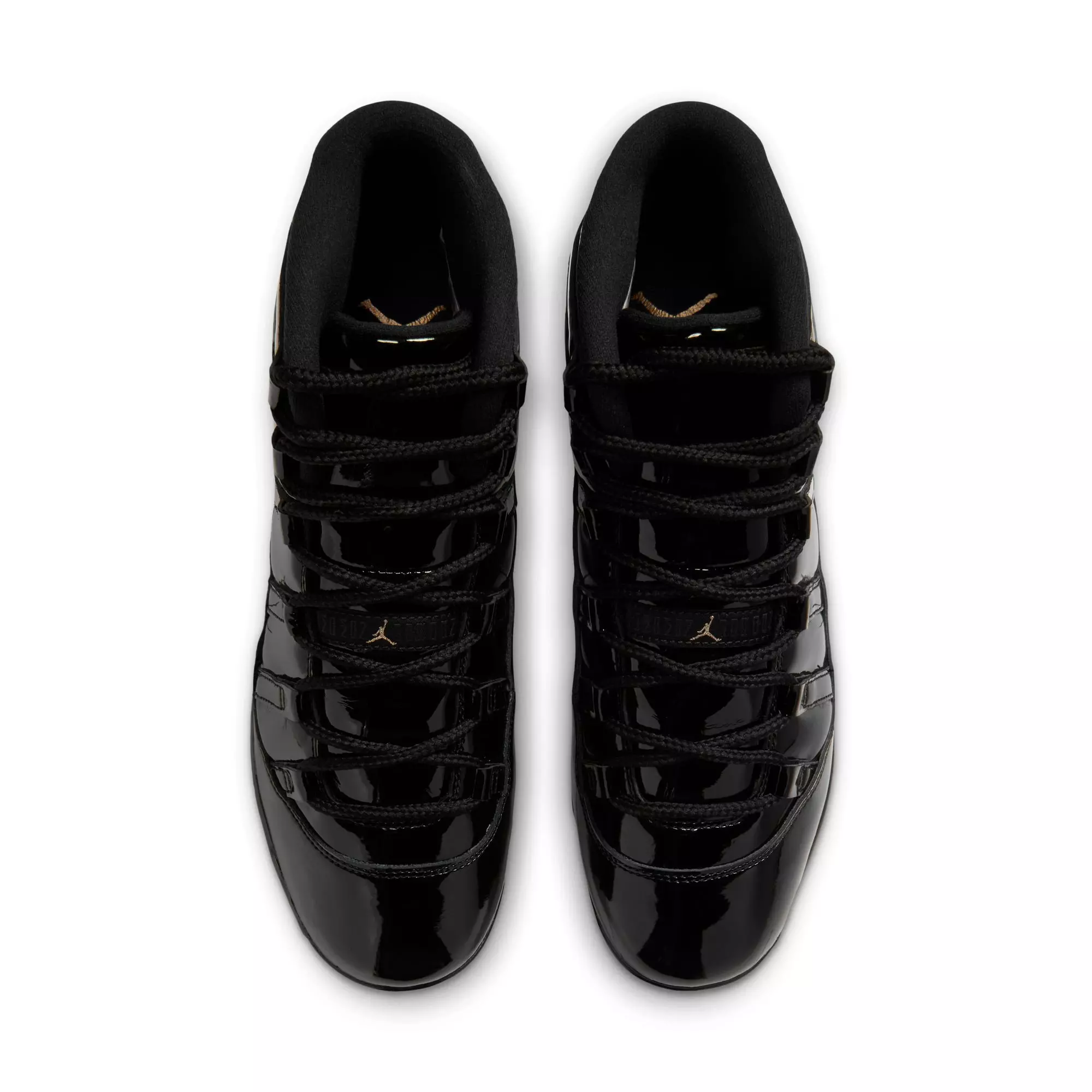 Jordan 11 Retro MCS "Black" Men's Baseball Cleat - BLACK/METALLIC GOLD/ANTHRACITE