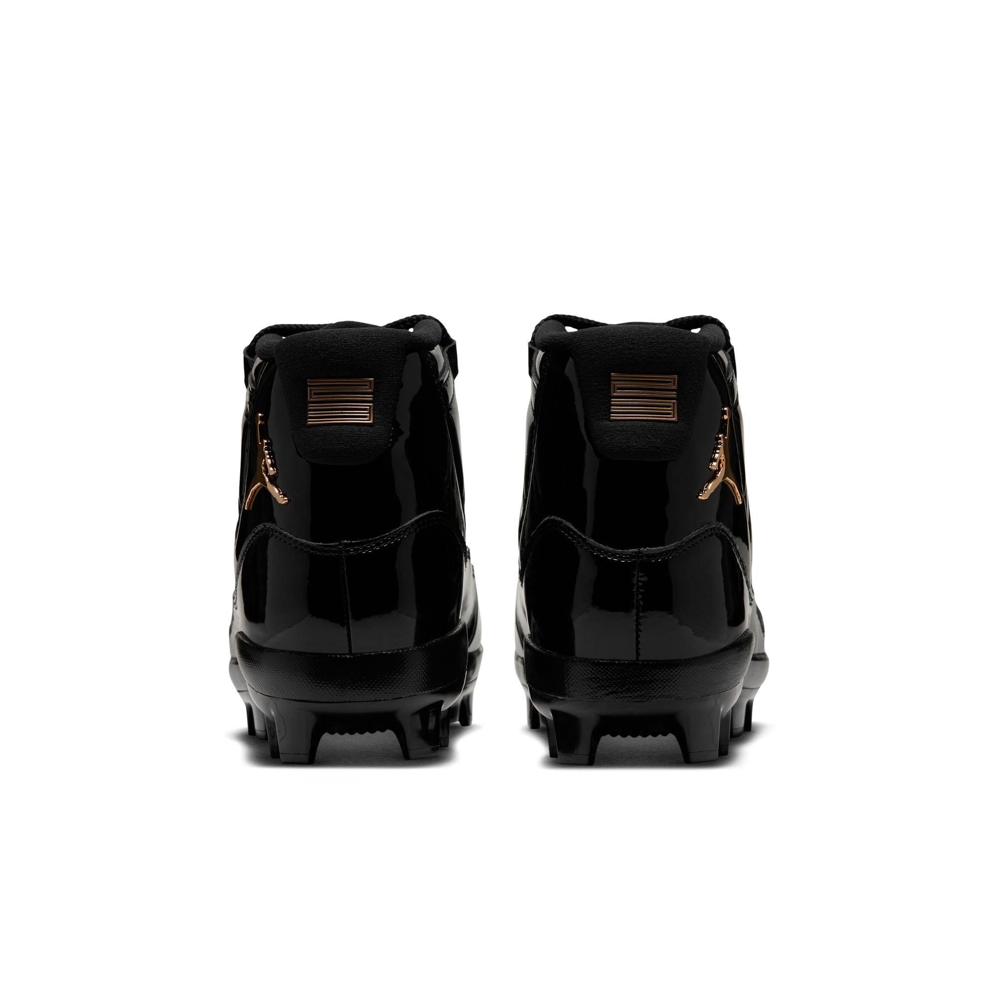 Jordan 11 Retro MCS "Black" Men's Baseball Cleat - BLACK/METALLIC GOLD/ANTHRACITE