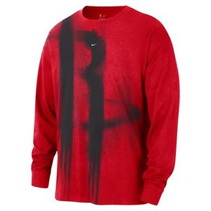 Nike Houston Rockets Essential Anthem "Red/Black" Men's Long-Sleeve Basketball Tee - BLACK/RED