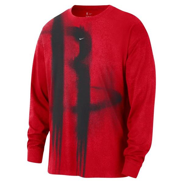 Nike Houston Rockets Essential Anthem "Red/Black" Men's Long-Sleeve Basketball Tee - BLACK/RED
