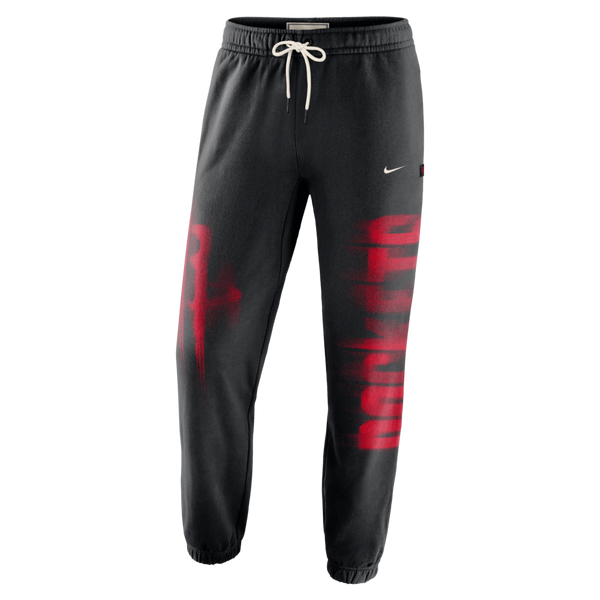 Nike Houston Rockets Standard Issue "Black" Men's Therma-FIT Fleece Basketball Pants - BLACK