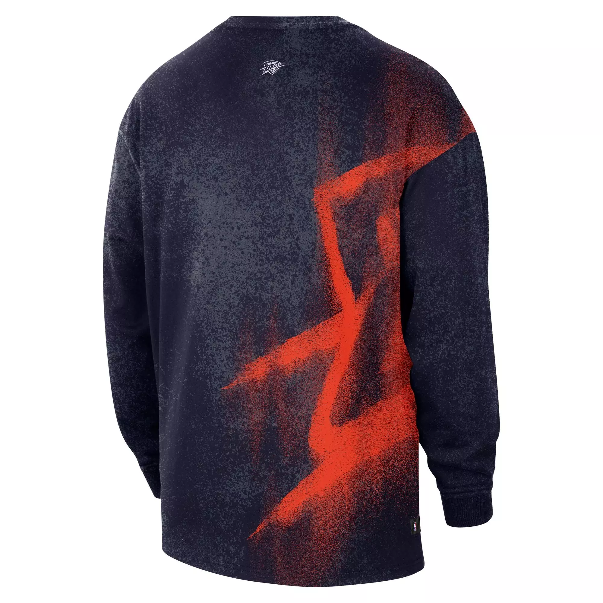 Nike Oklahoma City Thunder Essential Anthem "Black/Blue" Men's Long-Sleeve Basketball Tee - BLACK/BLUE