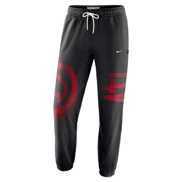 Nike Atlanta Hawks Standard Issue "Black" Men's Therma-FIT Fleece Basketball Pants - BLACK