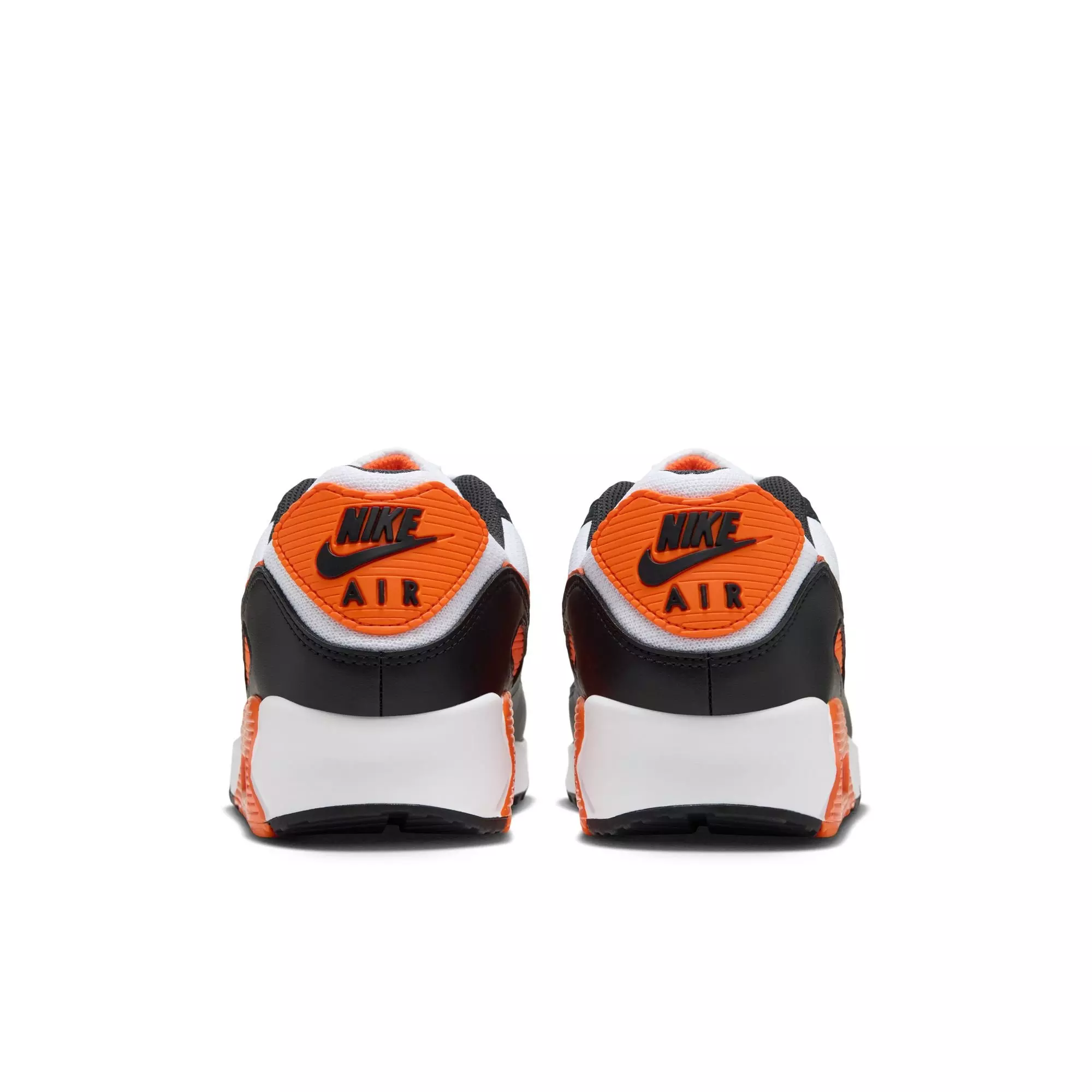 Nike Air Max 90 "White/Safety Orange/Black/Dk Smoke Grey" Men's Shoe - WHITE/ORANGE