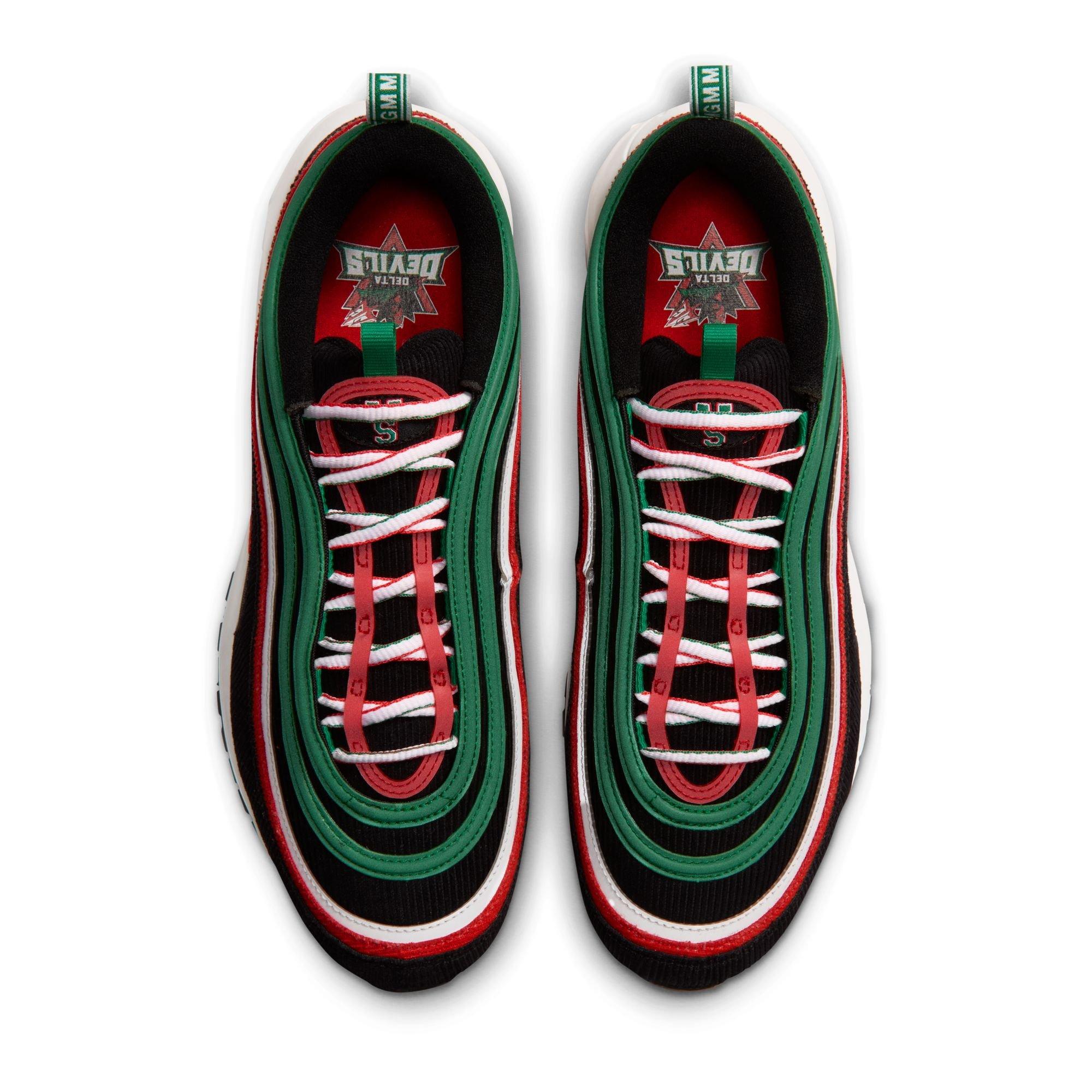 Nike Air Max 97 "Mississippi Valley State" Men's Shoe - COURT GREEN/LT CRIMSON/BLACK