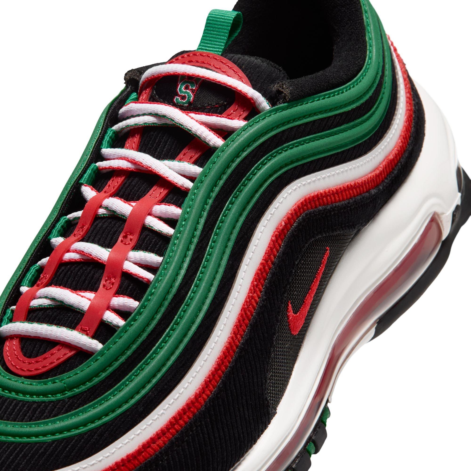 Nike Air Max 97 "Mississippi Valley State" Men's Shoe - COURT GREEN/LT CRIMSON/BLACK