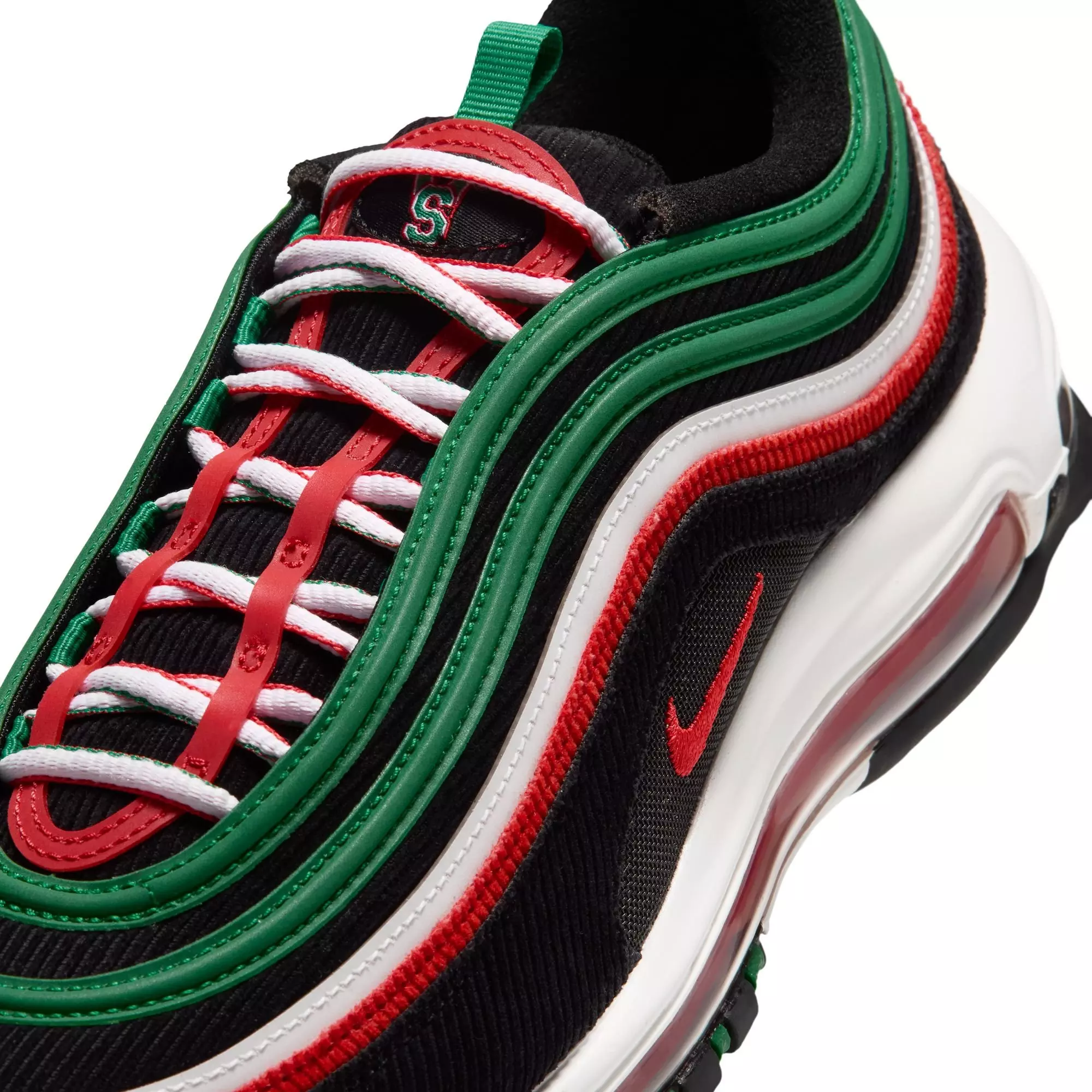 Nike Air Max 97 "Mississippi Valley State" Men's Shoe - COURT GREEN/LT CRIMSON/BLACK