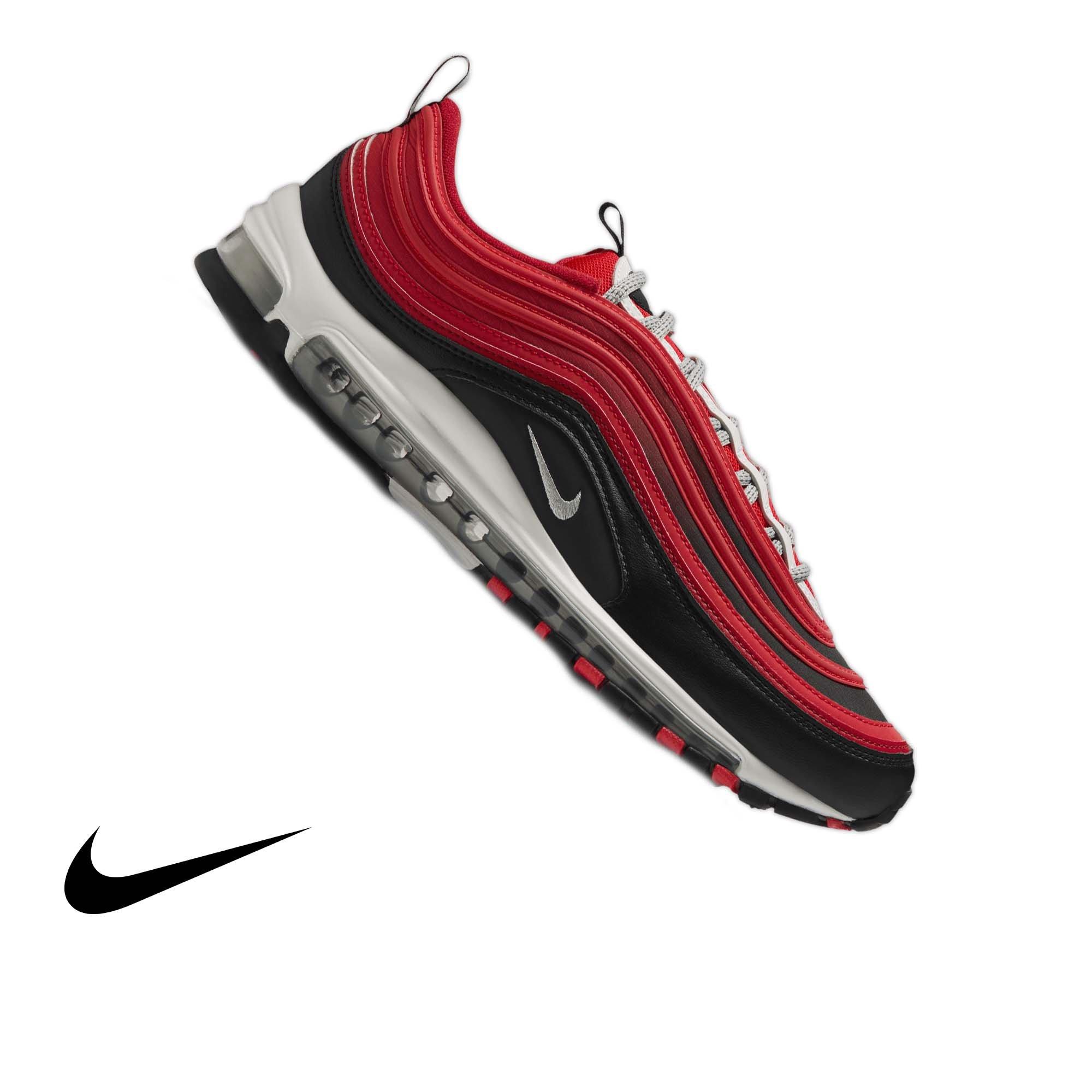 Nike Air Max 97 "Clark Atlanta" Men's Shoe - CHALLENGE RED/METALLIC SILVER/BLACK