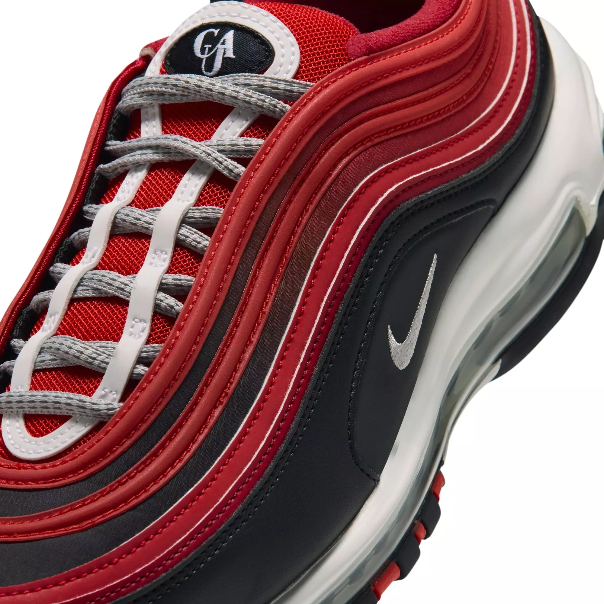 Nike Air Max 97 "Clark Atlanta" Men's Shoe - CHALLENGE RED/METALLIC SILVER/BLACK
