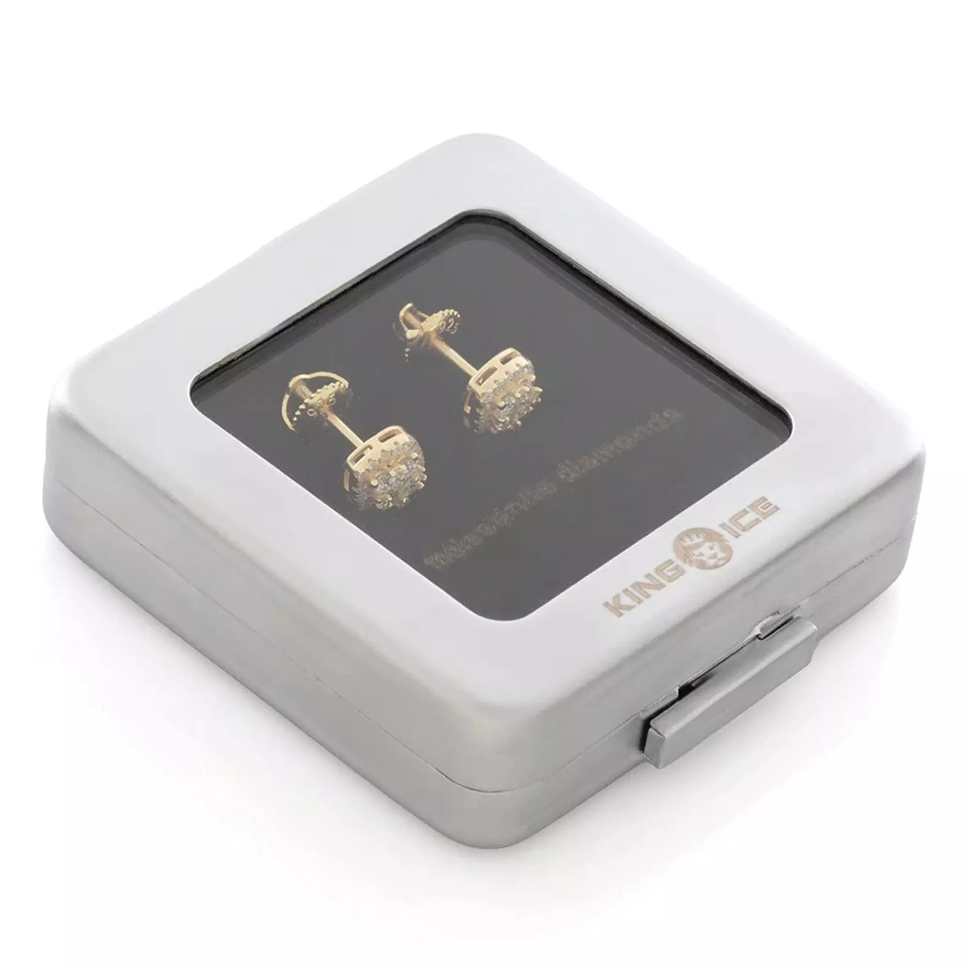 King Ice Moissanite Layered Stud Earrings - Gold - GOLD