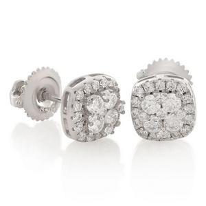 KI MOISSANITE LAYERED EARRINGS SILVER - SILVER