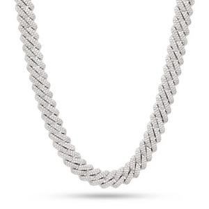 KI 12MM ICED MIA CUBAN CHAIN SILVER 22 - SILVER