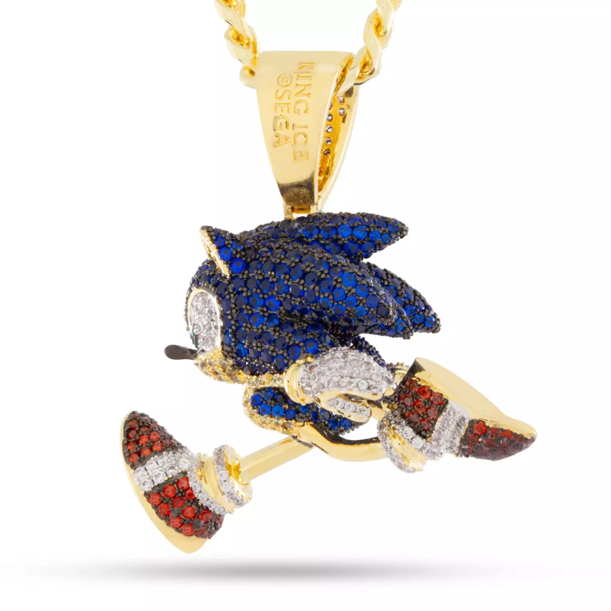 King Ice Sonic Fast Sonic Necklace - Blue - BLUE