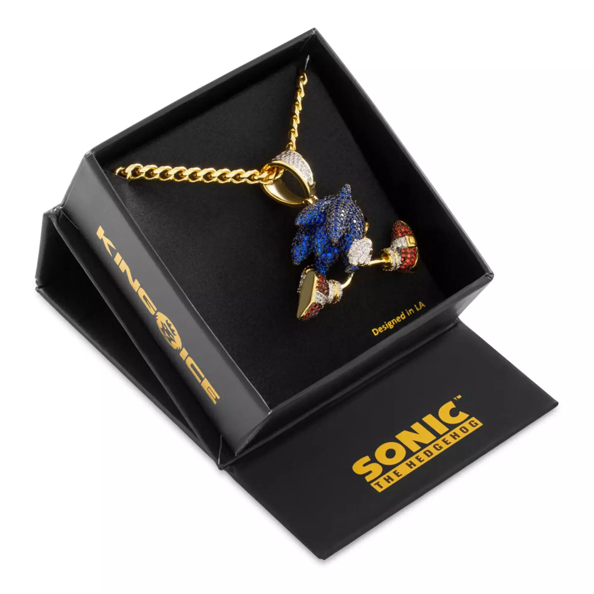 King Ice Sonic Fast Sonic Necklace - Blue - BLUE