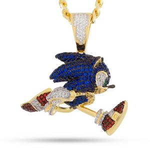 King Ice Sonic Fast Sonic Necklace - Blue - BLUE