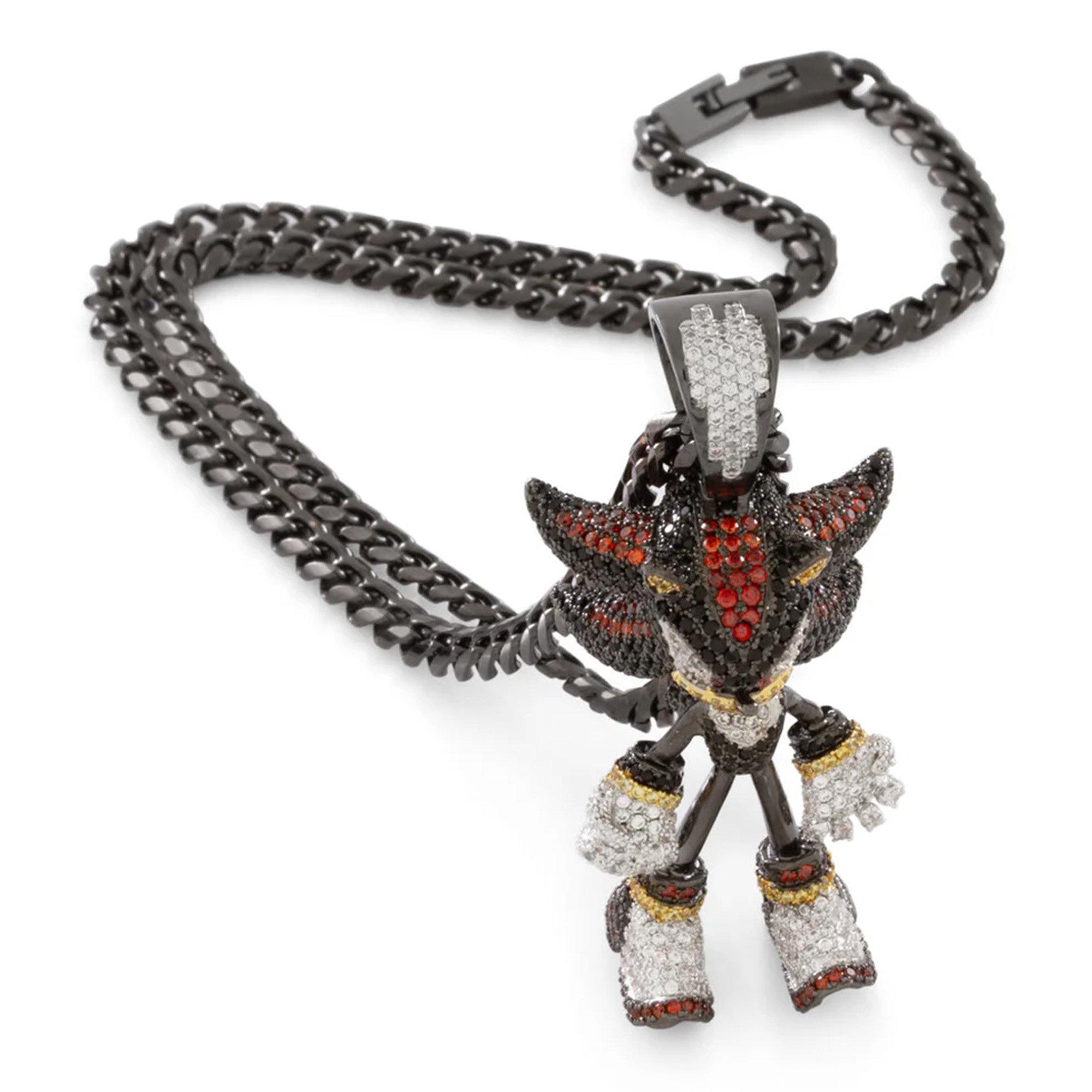 King Ice Sonic Fast Shadow Necklace - Black - BLACK Thumbnail View 3