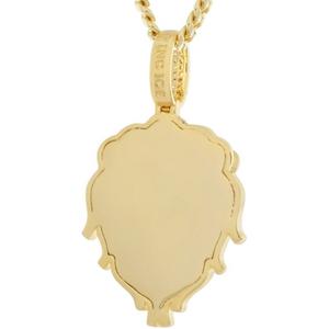 King Ice 14k Gold Plated Lion Necklace