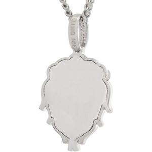 King Ice White Gold Plated Lion Necklace