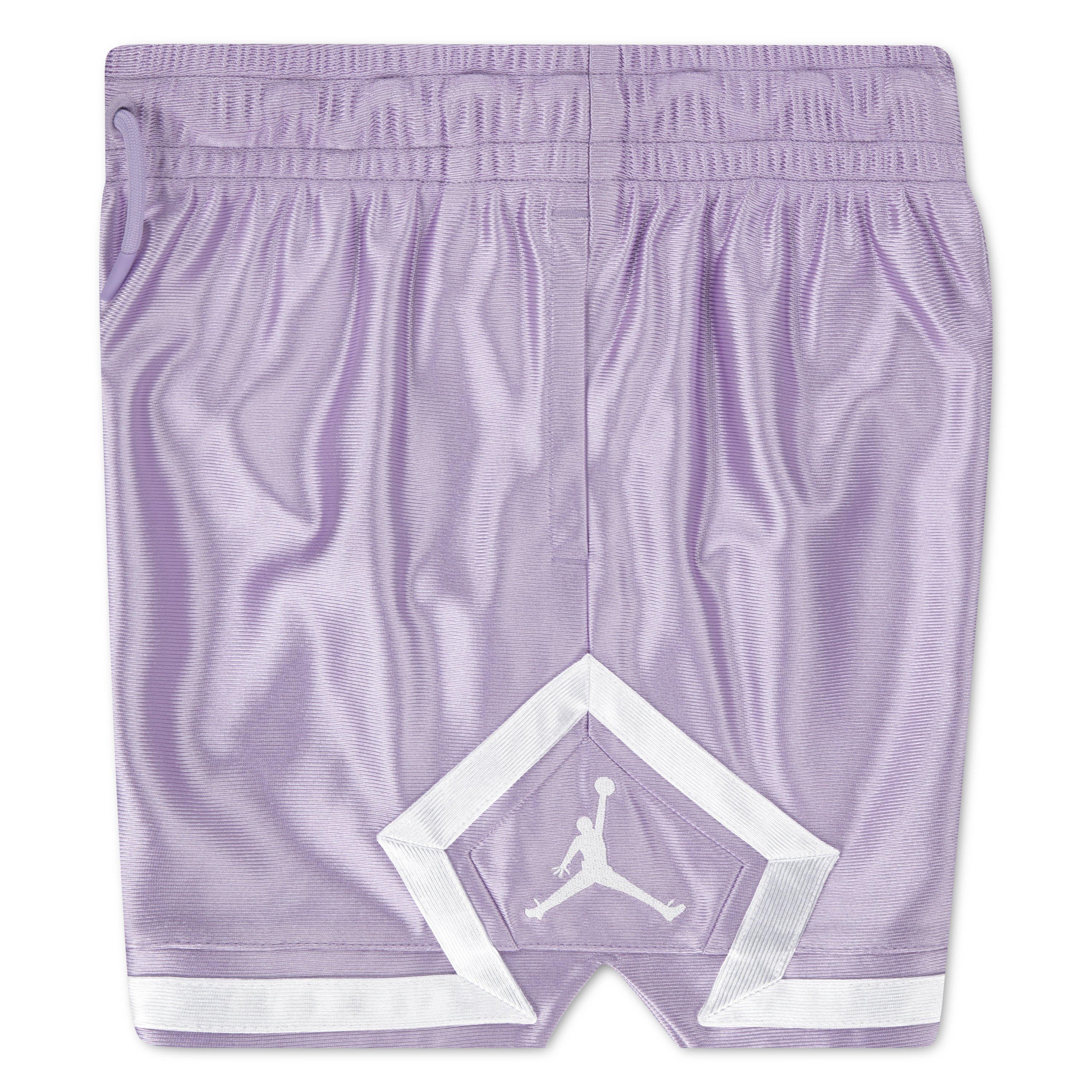 Jordan Big Girls' Purple Diamond Shorts - PURPLE Thumbnail View 3