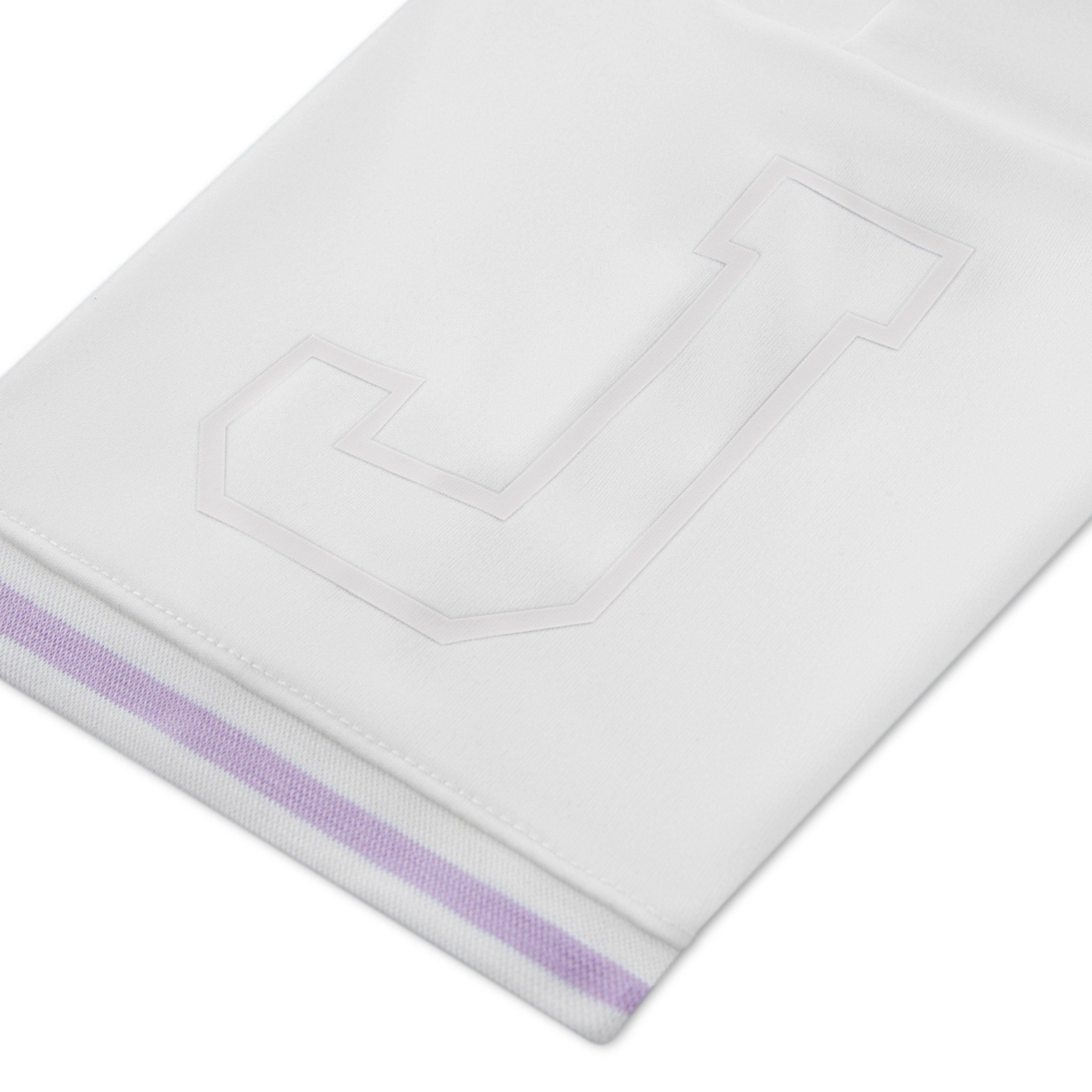 Jordan Big Girls' Dear Diary Cropped Jersey - WHITE/PURPLE Thumbnail View 5