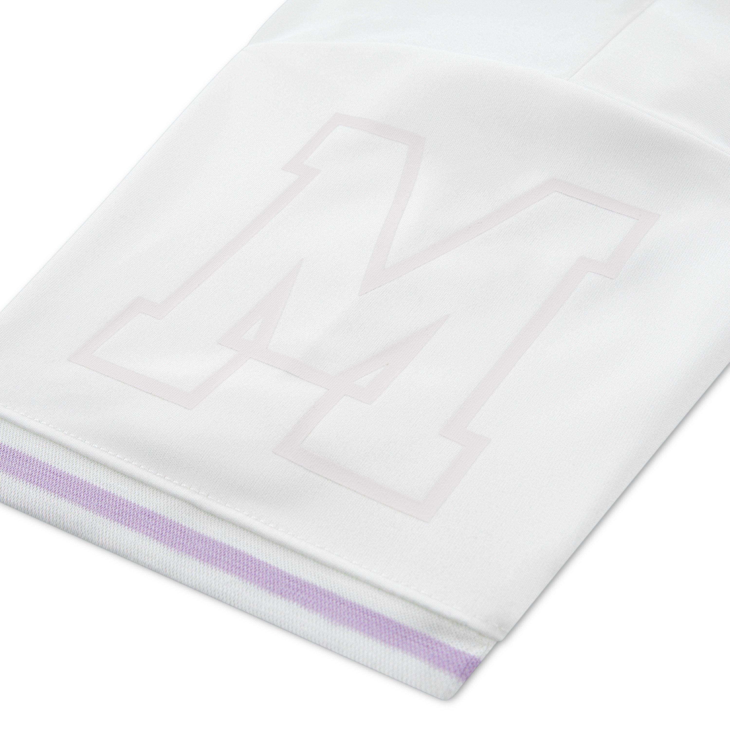 Jordan Big Girls' Dear Diary Cropped Jersey - WHITE/PURPLE Thumbnail View 4