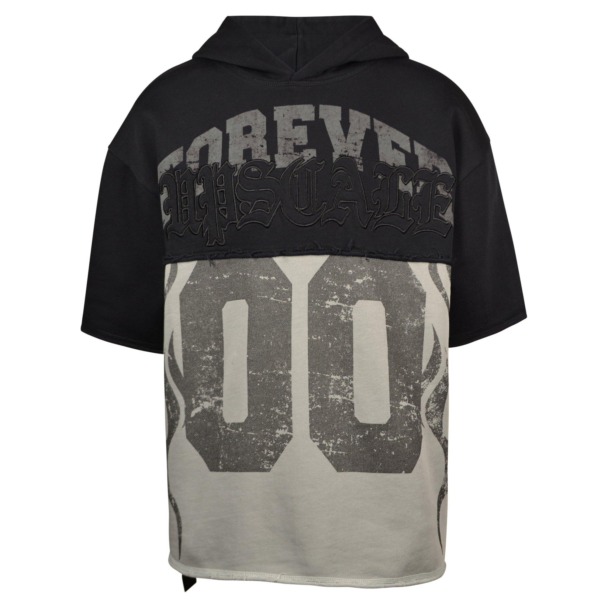 FA26 2FER SHORT SLEEVE HOODIE - BLACK/GREY