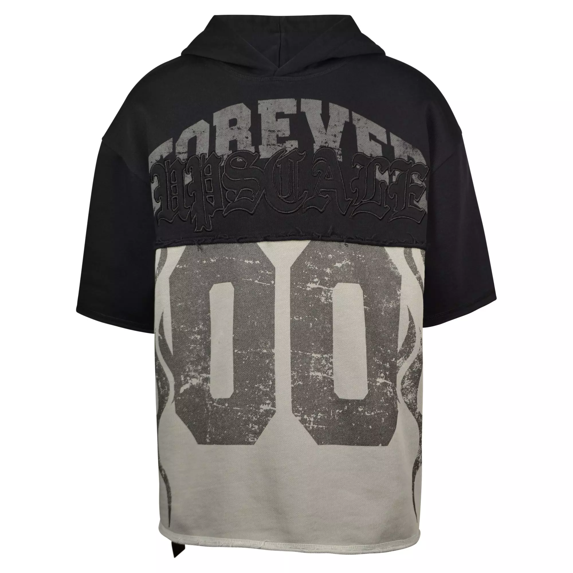 FA26 2FER SHORT SLEEVE HOODIE - BLACK/GREY