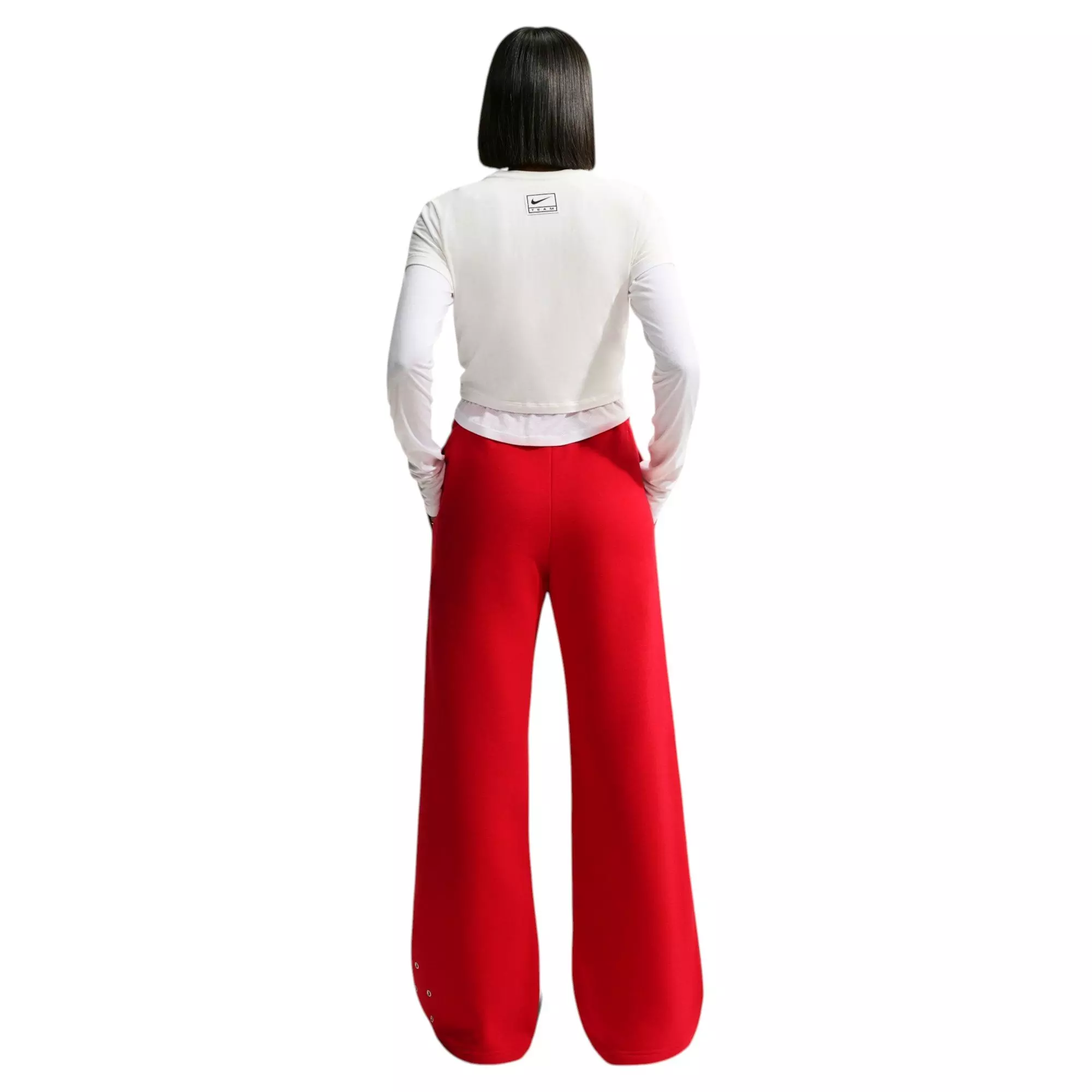 HO26 GROMET FLC PANT RED - RED