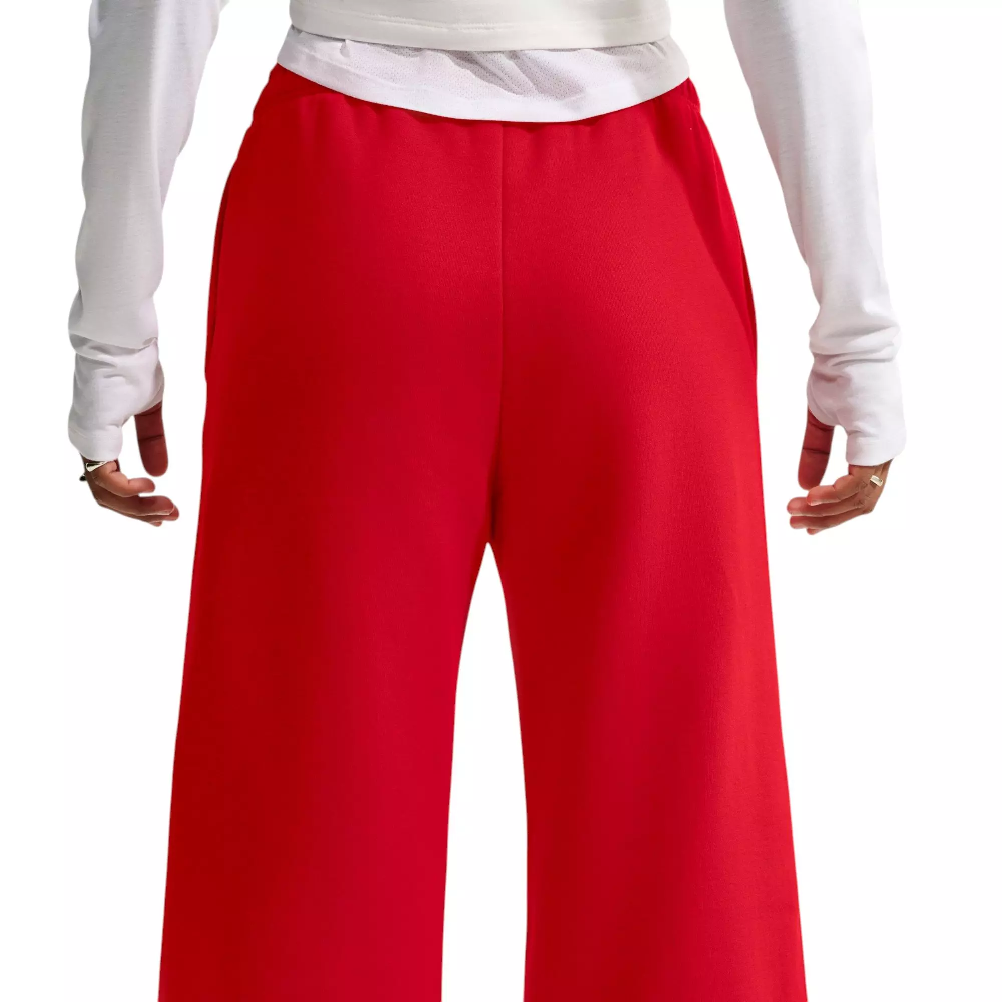 HO26 GROMET FLC PANT RED - RED