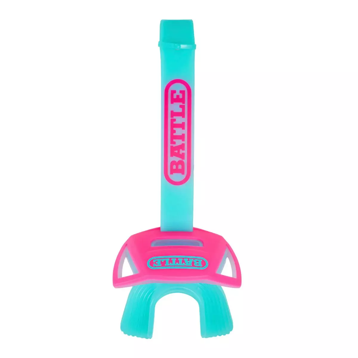 Battle Sports Speed Air Mouthguard with Interchangeable Thick Strap - Pink/Aqua - PINK/BLUE