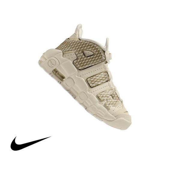 Nike Air More Uptempo "Netted Gold" Preschool Kids' Shoe - COCONUT MILK/SAIL/METALLIC GOLD