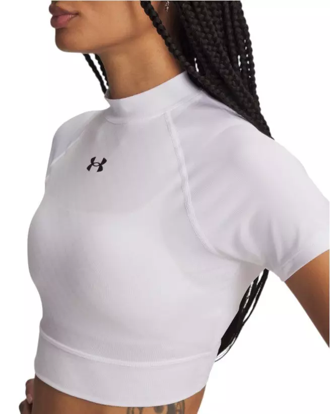 HO26 UA HG CROP MOCK SS -WHT - WHITE